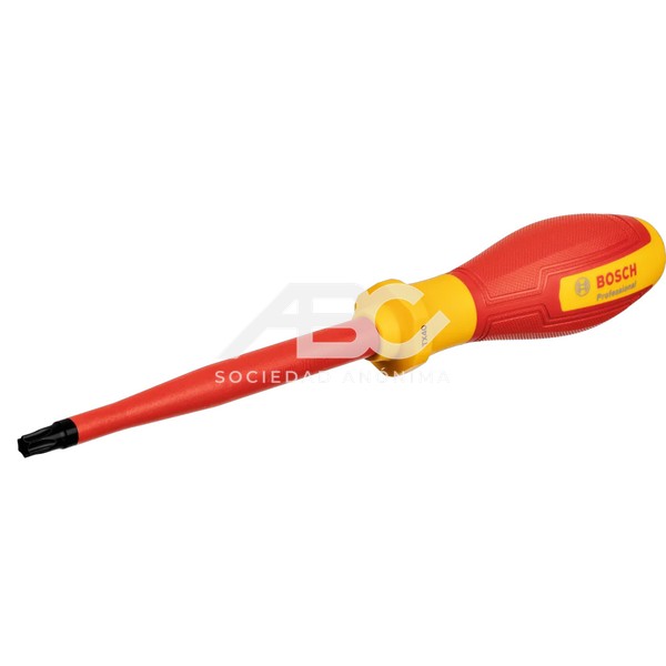 DEST. TORX VDE TX 40 X 125MM EN COLOR PLATA, AMARILLO Y ROJO DESARROLADA PARA ELECTRICISTAS BOSCH 1600A02ND0