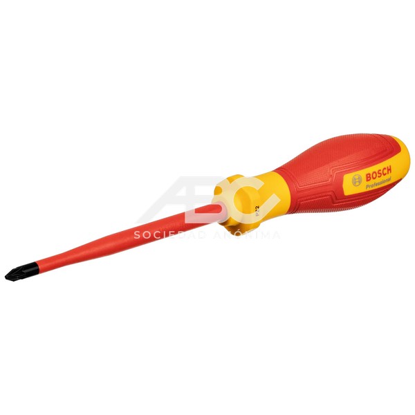 DEST. POZIDRIV VDE PZ 2X125MM EN COLOR PLATA, AMARILLO Y ROJO DESARROLADA PARA ELECTRICISTAS BOSCH 1600A02ND2
