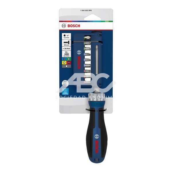 DESTORNILLADOR CRIQUE + 19 PUNTAS BOSCH 1600A039PR