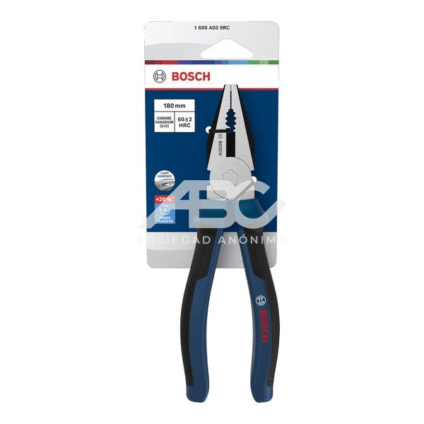 PINZA UNIVERSAL 180 MM CON MANGO SOFT GRIP EN COLOR PLATA BOSCH 1600A039RC