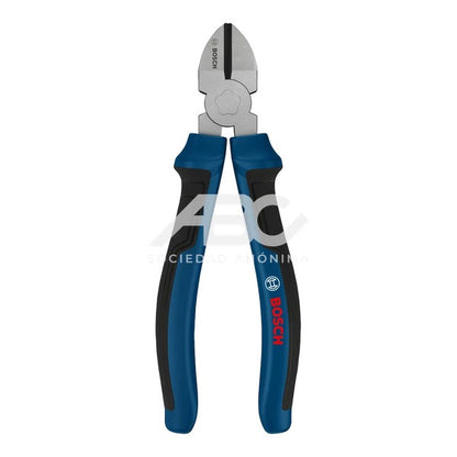 ALICATE DE CORTE DIAGONAL 160 MM CON MANGO SOFT GRIP EN COLOR PLATA BOSCH 1600A039RD