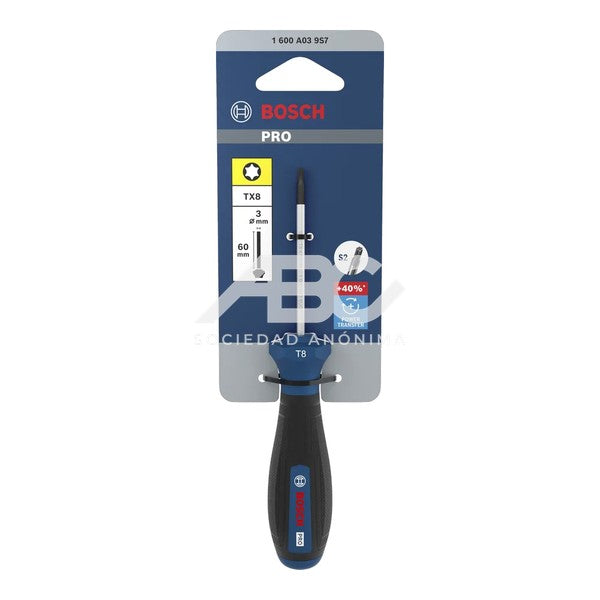 1 PIEZA DESTORNILLADOR PRO TX8 × 60 MM BOSCH 1600A039S7