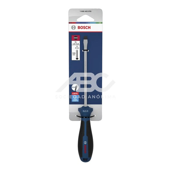 1 PIEZA DESTORNILLADOR SL 1.0 × 5.5 × 125 MM BOSCH 1600A039T8