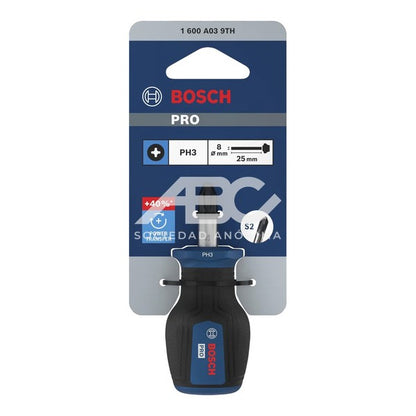 1 PIEZA DESTORNILLADOR CORTO PRO PH3 × 25 MM BOSCH 1600A039TH