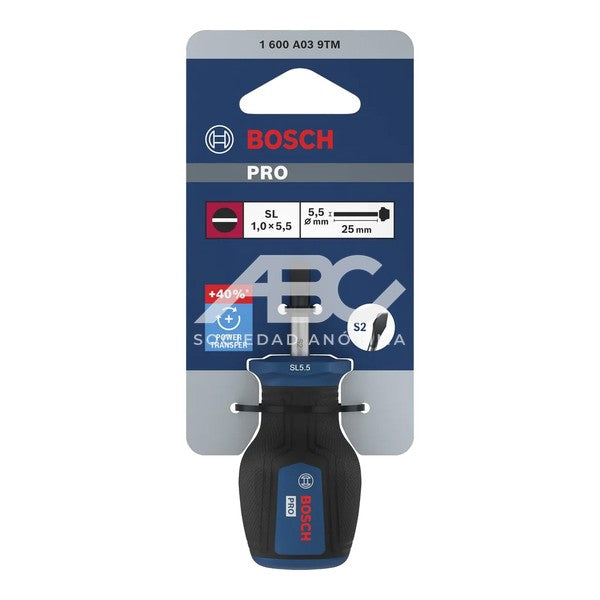 1 PIEZA DESTORNILLADOR CORTO PRO SL 1.0 × 5.5 × 25 MM BOSCH 1600A039TM