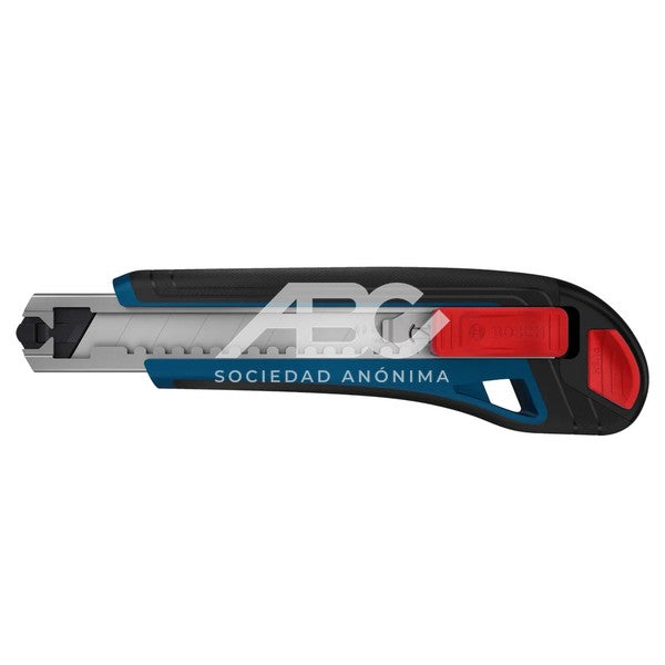CÚTER SEGMENTADO 18MM EN COLOR PLATA, AZUL E NEGRO DESARROLADA PARA ELECTRICISTAS BOSCH 1600A03AC2