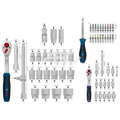 SET CRIQUE Y BOCALL 1/4" X80PZ BOSCH 1600A03AD0