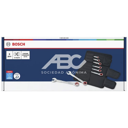 JUEGO DE LLAVES CRIQUE COMBINADA (8-19MM) 8 PIEZAS BOSCH 1600A03AG5