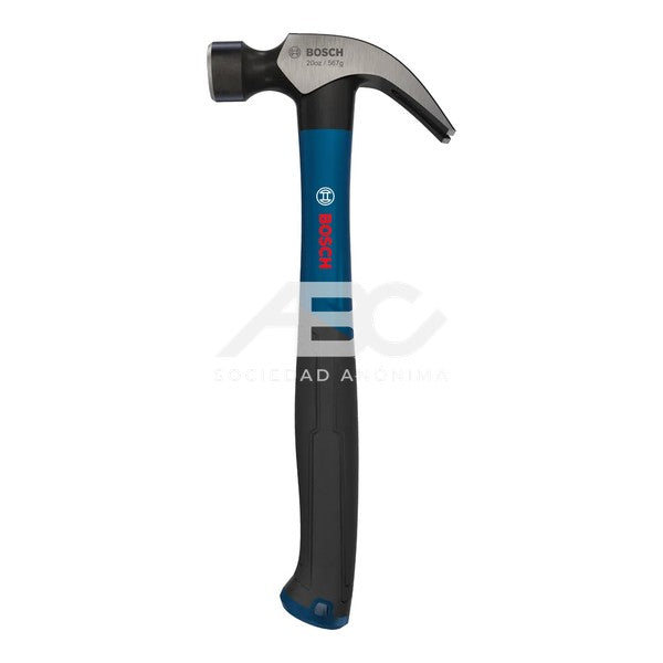 MARTILLO DE UÑA 567G EN COLOR PLATA, AZUL E NEGRO DESARROLADA PARA ELECTRICISTAS BOSCH 1600A03AK6