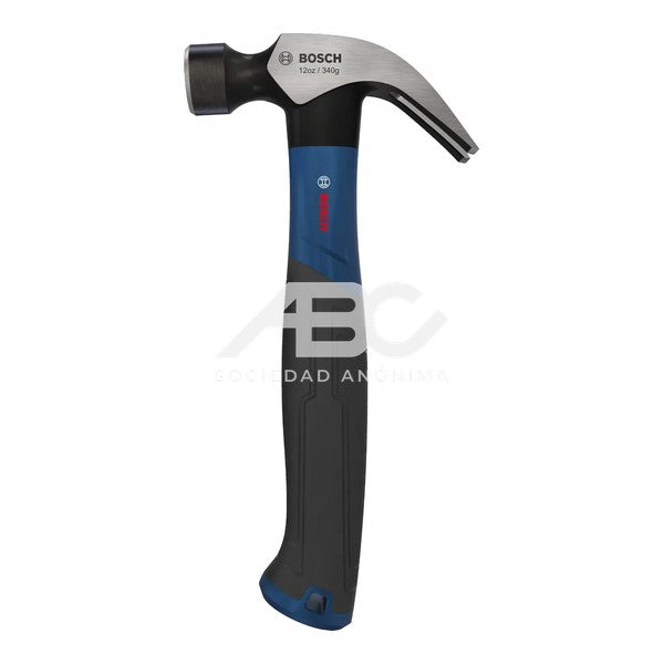 MARTILLO DE UÑA 340G EN COLOR PLATA, AZUL E NEGRO DESARROLADA PARA ELECTRICISTAS BOSCH 1600A03AK8