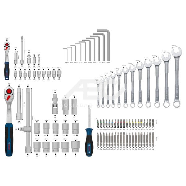 SET DE HERRAMIENTAS 134 PZ BOSCH 1600A03AL1