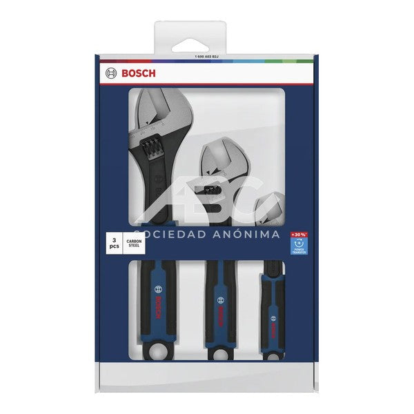 3 KIT LLAVES AJUSTABLES 150/200/250MM 3PZS BOSCH 1600A03B2J