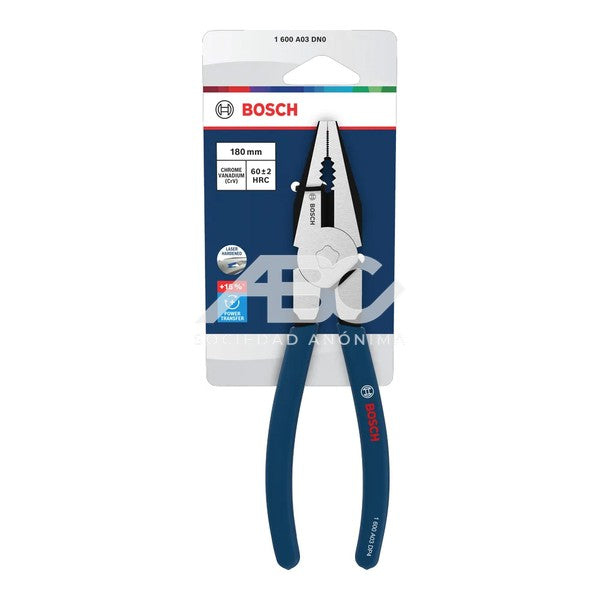 PINZA UNIVERSAL 180 MM SIN MANGO SOFT GRIP EN COLOR PLATA BOSCH 1600A03DN0