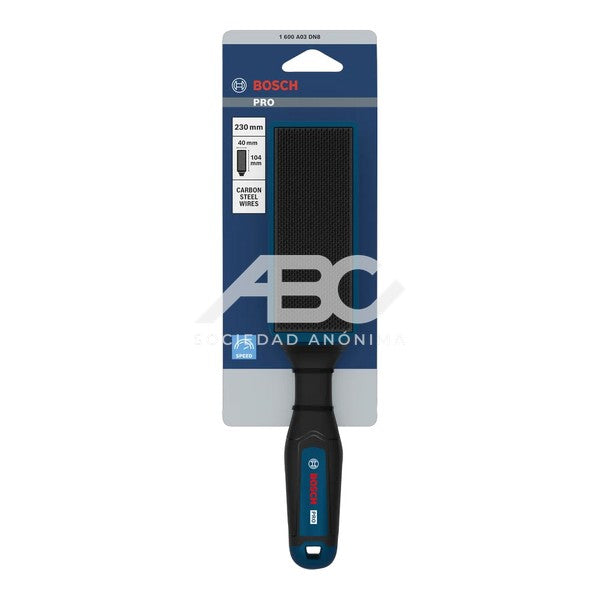 CEPILLO PARA LIMAS PRO 210 MM EN COLOR PLATA, AZUL E NEGRO DESARROLADA PARA ELECTRICISTAS BOSCH 1600A03DN8