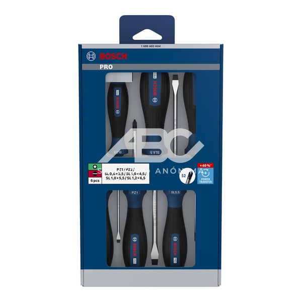 JUEGO DESTORNILLADOR PRO PZ/SL 6 PIEZAS BOSCH 1600A03HU4
