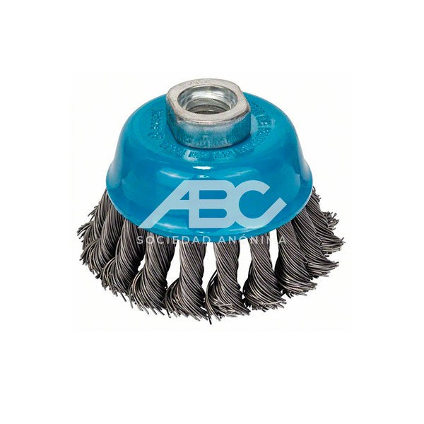 CEPILLO PARA AMOLADORA TRENZADO - HEAVY FOR METAL - 75MM - ACABADO MATE - 0,5MM BOSCH 1608622029