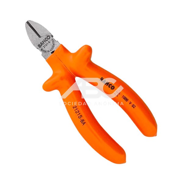 ALICATE AISLADO 1000 V DE CORTE DIAGONAL BAHCO 2121S-6A-RN