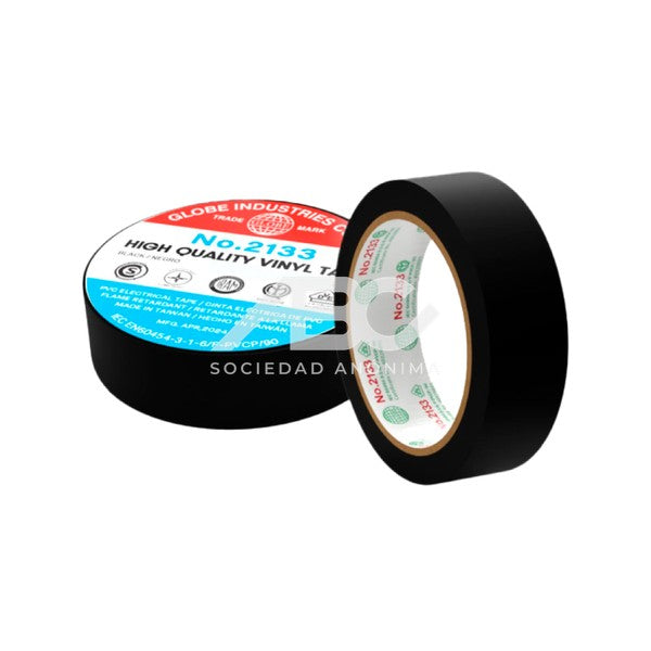 CINTA AISLADORA NEGRA X 10 METROS GLOBE 213310N - PACK X10