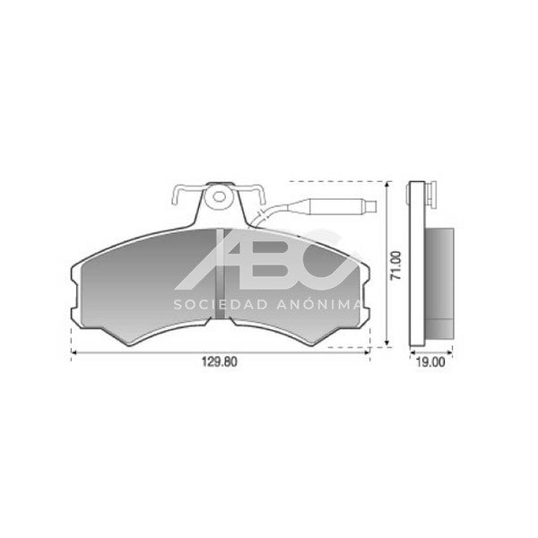 PASTILLAS DE FRENO - PASTILLA DEL DUCATO/J5/C325 PLASBESTOS 22052