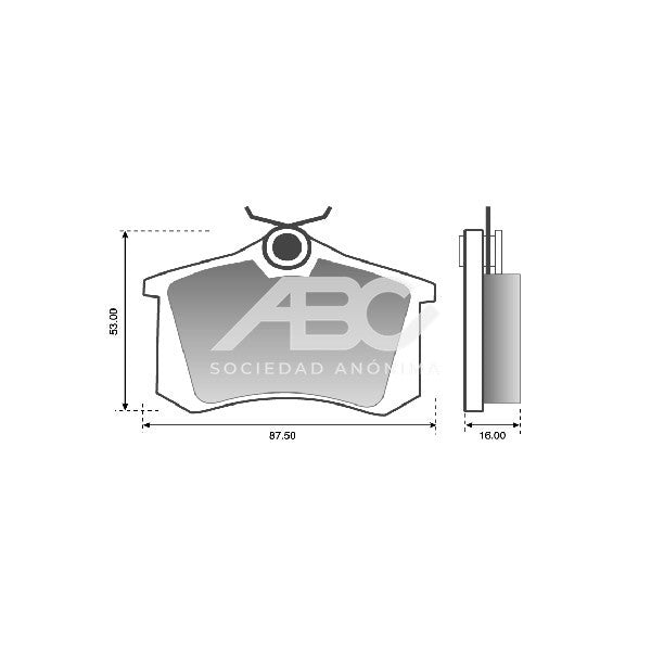 PASTILLAS DE FRENO TRASERA GOLF 1.6, 1.8, 1.9, 2.0 8V, 2.0 16V, 1.8 GTI (99») PLASBESTOS 22058