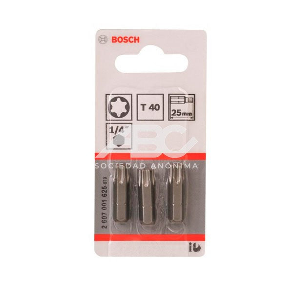 PUNTA PARA ATORNILLAR TORX - 40/25 - X 3U BOSCH 2607001625