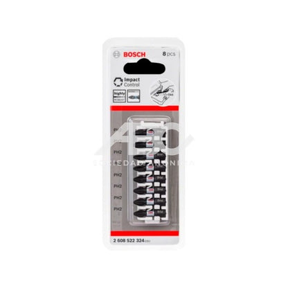 PUNTA PARA ATORNILLAR IMPACT CONTROL - PHILLIPS - #2 X 25MM - X 8U BOSCH 2608522324