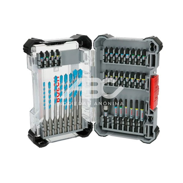 SET MIXTO DE PUNTAS. INCLUYE PUNTAS DE DESTORNILLADOR DE 25 MM: PH1, PH2 (4 UNIDADES); PH3 BOSCH 2608522518