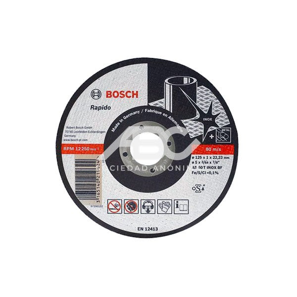 DISCO DE CORTE RÁPIDO - 115 X 1MM - EXPERT FOR INOX - RECTO BOSCH 2608600545