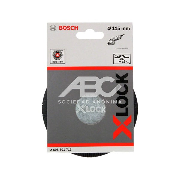 EL PLATO DE APOYO RÍGIDO CON X-LOCK ES IDEAL PARA LIJADO CON GRANO GRUESO (P50 Y MÁS ABRASIVO) BOSCH 2608601713
