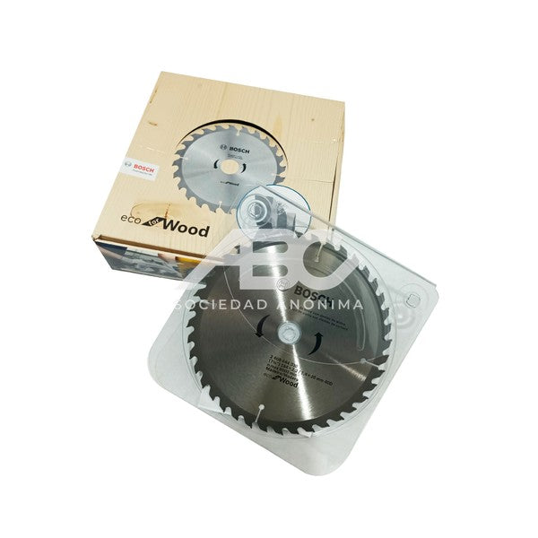 CAJA CON 10 DISCOS DE SIERRA CIRCULAR - 184MM 7 1/4'' - 40 DIENTES ATB - ECO FOR WOOD BOSCH 2608644612