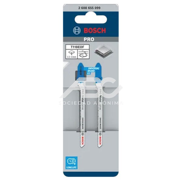 HOJA DE CALAR T118EOF 2PZ BOSCH 2608655099