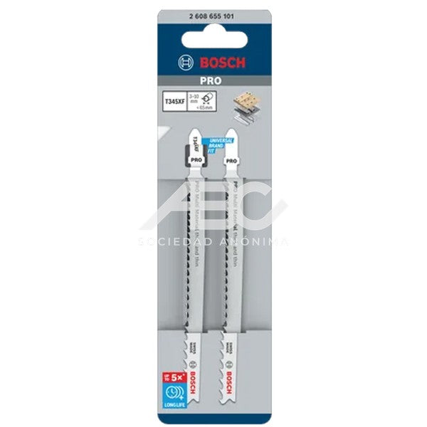 HOJA DE CALAR T345XF 2PZ BOSCH 2608655101