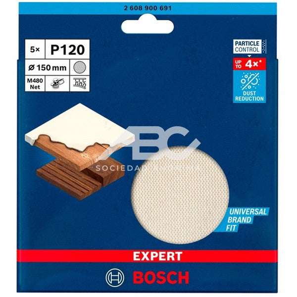 DISCO LIJA EXPERT M480 150MM G120 5 PZ BOSCH 2608900691