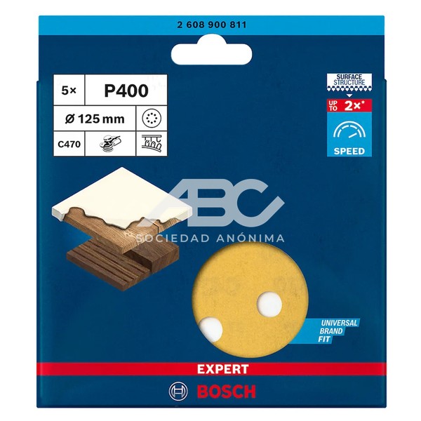 DISCO DE LIJA EXPERT C470 ANTIEMPASTE BOSCH 2608900811