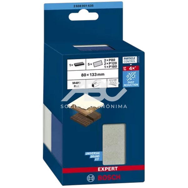 BLOQUE DE LIJADO EXPERT M480 DUAL DENSITY BOSCH 2608901635
