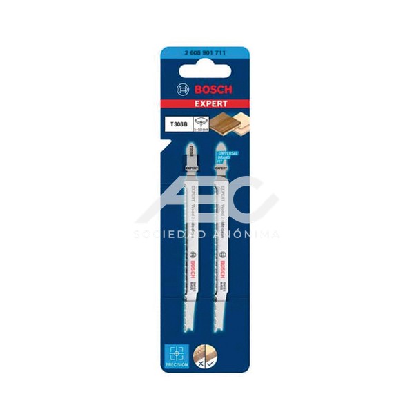 HOJA DE CALAR EXPERT WOOD 2-SIDECLEAN T308B BOSCH 2608901711