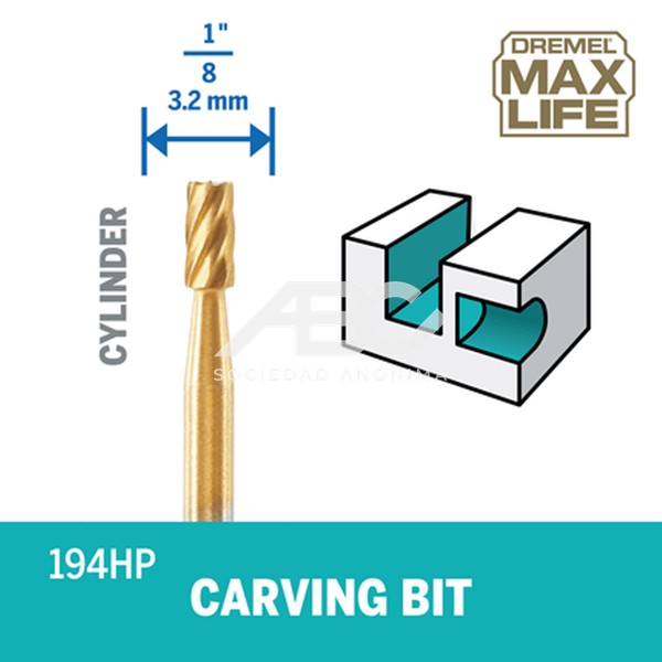 BROCA DE TALLADO DREMEL MAX LIFE 194HP 26150194HA