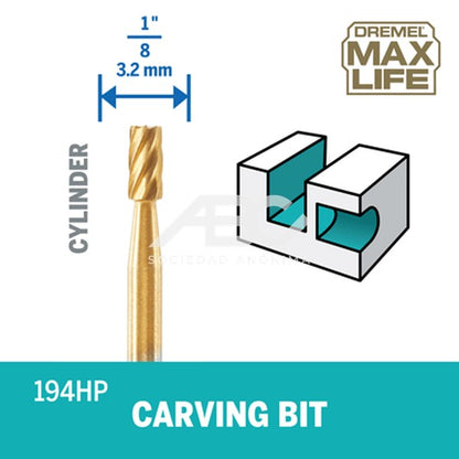 BROCA DE TALLADO DREMEL MAX LIFE 194HP 26150194HA