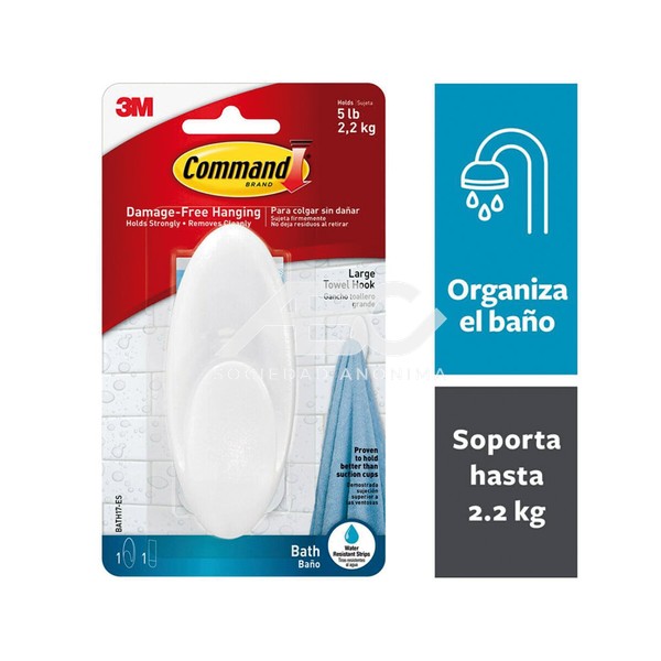 GANCHO ADHESIVO PARA TOALLA 3M 65361