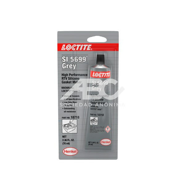 SOPORTA ACEITES - NO ES CORROSIVA - COLOR GRIS - MAYOR DUREZA - TIPO DE ENVASE POMO (UE12) LOCTITE 475944