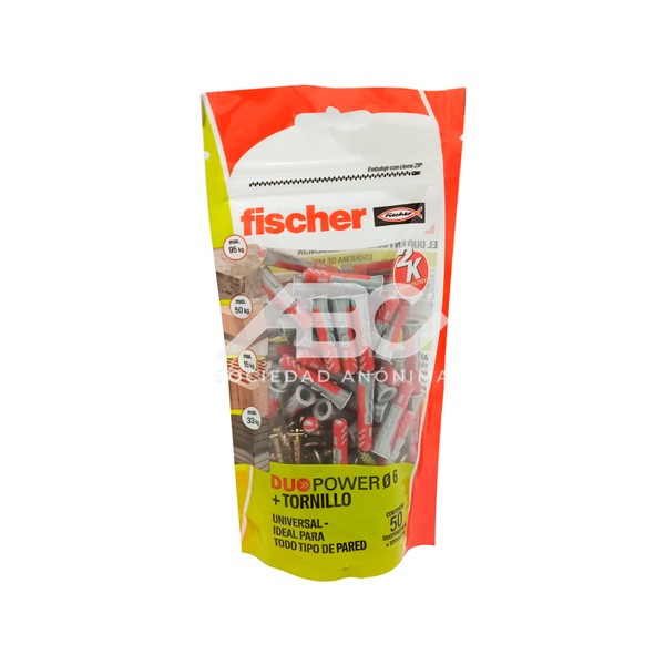 EL DUOPOWER DE FISCHER ES UN TACO INTELIGENTE DE 2 COMPONENTES CON TRES PRINCIPIOS DE 616780