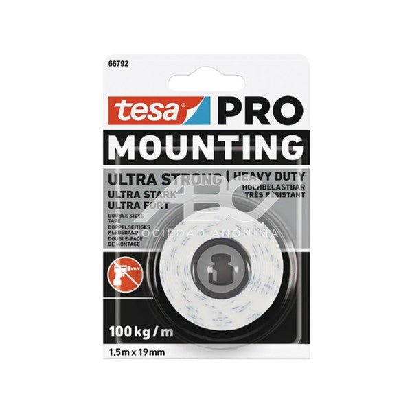 TESA POWERBOND ULTRA FUERTE ES UNA CINTA DE DOBLE FAZ PARA COLGAR OBJETOS PLANOS Y PESADOS SIN 66792-00002-01