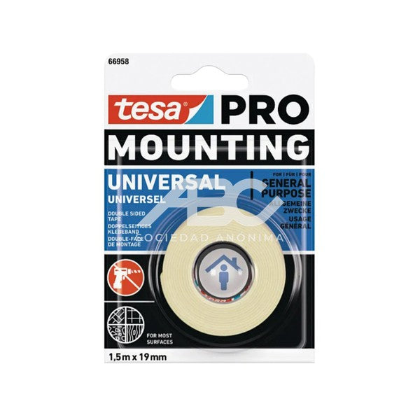 MOUNTING PRO UNIVERSAL ES UNA CINTA MULTIUSOS IMPRESCINDIBLE PARA TODO PROFESIONAL QUE TRABAJE TESA 66958-00003-01