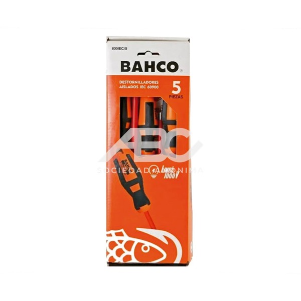 SET 7 DESTORNILLADORES AISLADOS 1000V BAHCO 800IEC/7-RN
