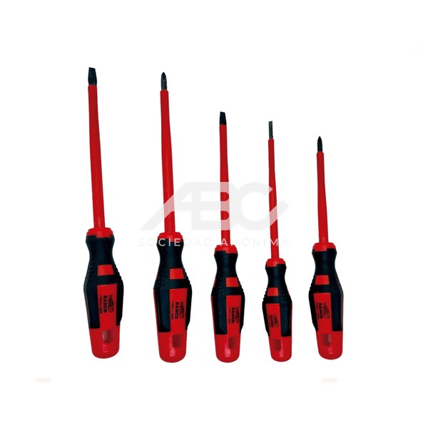 SET 7 DESTORNILLADORES AISLADOS 1000V BAHCO 800IEC/7-RN