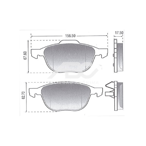 PASTILLAS DE FRENO - PAST D ECOSPORT/FOCUS II/KUGA PLASBESTOS 83522