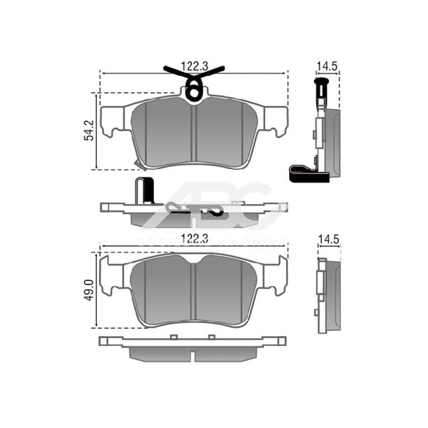 PASTILLAS DE FRENO TRASERO CIVIC 2.0 16 I-VTEC / 1.5 16V PLASBESTOS 83773