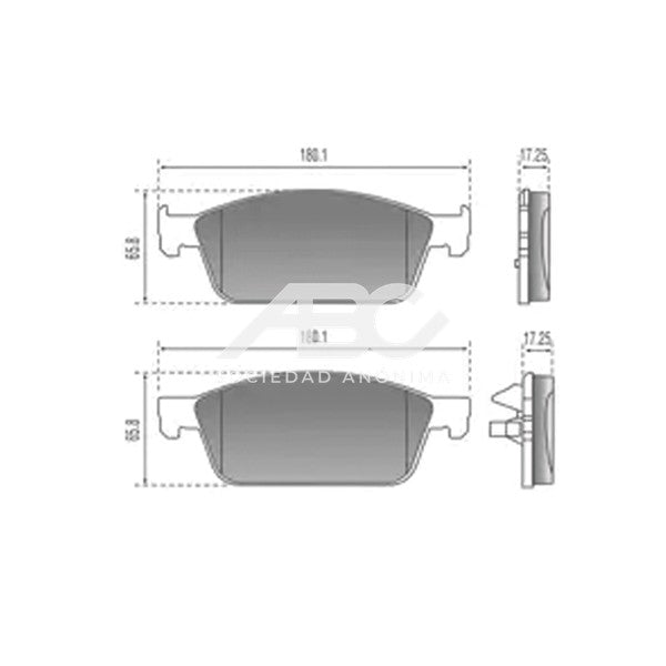 PASTILLAS DE FRENO DELANTERA KUGA ECOBOOST - FOCUS III 2.0 TDCI PLASBESTOS 83774