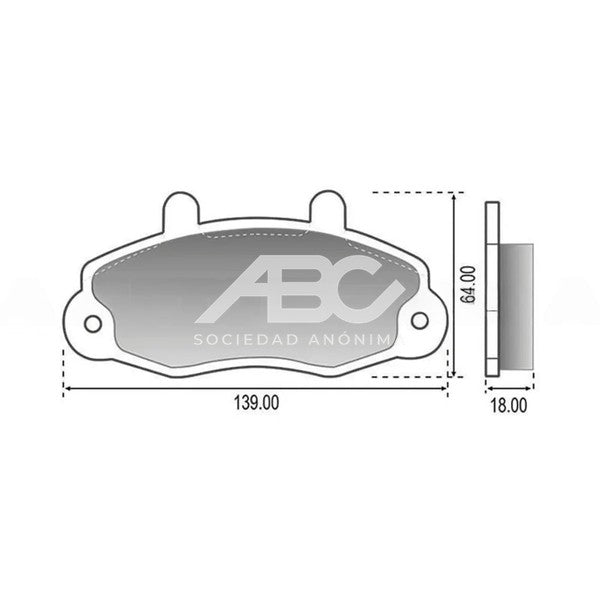 PASTILLAS TOYOTA COROLLA 2.0 16V CVT (20») -1.8 -HYBRIDO (20») - DELANTERA PLASBESTOS 83811