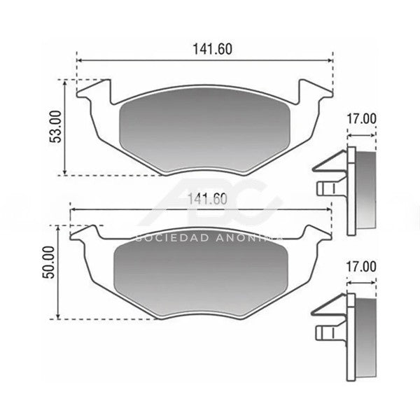 PASTILLAS DE FRENO DELANTERA CITY - FIT - WR-V EX - EXL 1.5 PLASBESTOS 83837